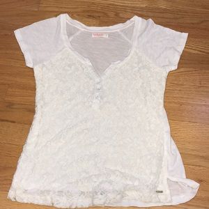 Garage lace short-sleeved top